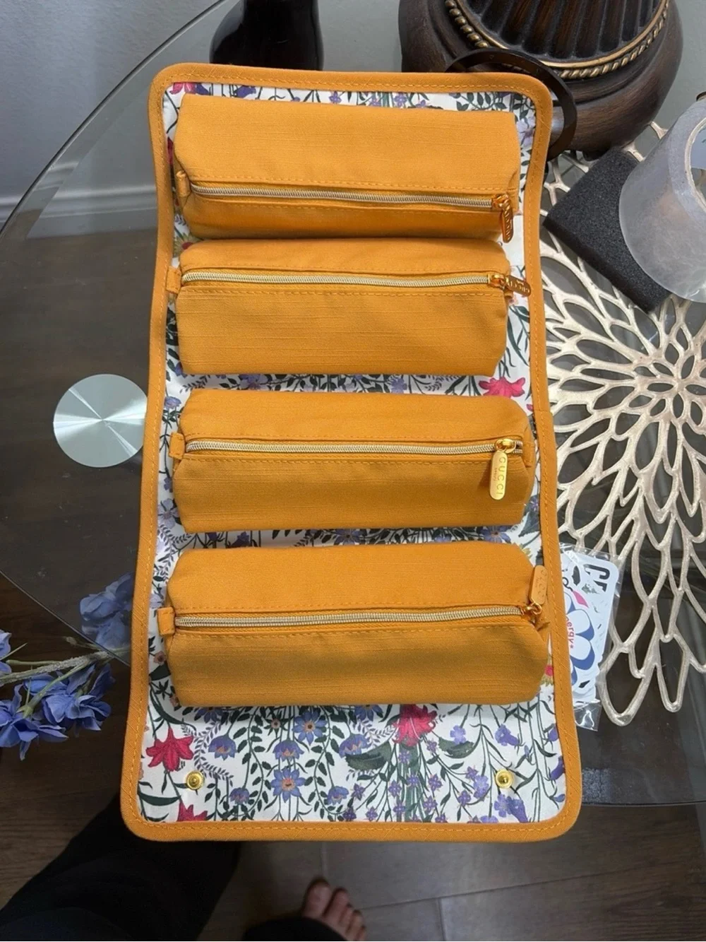 Gucci mustards yellow cylinder from beauty collection.